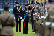 Prince Charles presents new colours to the Mercian Regiment at the Sixways Stadium, Worcester, Britain - 06 Jun 2013