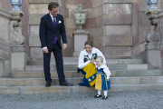 Die schwedische Königsfamilie zum Familienfoto in Stockholm 