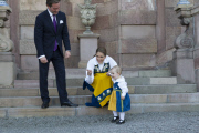 Die schwedische Königsfamilie zum Familienfoto in Stockholm 