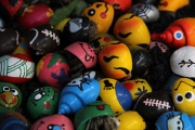 Crabs with colourful painted shells at a market in Jakarta, Indonesia - 10 Jun 2013