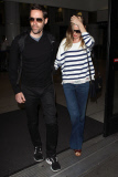 Engaged couple Kate Bosworth and Michael Polish touch down in LA