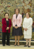 Queen Sofia Of Spain Welcomes Two Nobel Peace Winners.