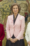 Queen Sofia Of Spain Welcomes Two Nobel Peace Winners.
