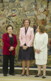 Queen Sofia Of Spain Welcomes Two Nobel Peace Winners.