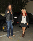 Steven Tyler and Female Companion Arrive at the Sunset Marquis