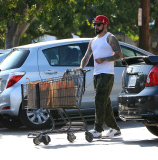 EXCLUSIVE - A. J. McLean wearing a baseball cap over his new hair