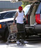 EXCLUSIVE - A. J. McLean wearing a baseball cap over his new hair