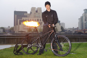 The B.O.N.D bicycle is unveiled outside the MI6 building, London, Britain - 29 Sep 2010