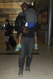 Seal with a smile and the Kids Arriving at LAX