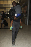 Seal with a smile and the Kids Arriving at LAX