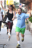 Leslie Mann and Husband Judd Apatow on their Way to the Gym