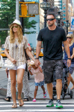 Heidi Klum, Martin Kristen and Lou Samuel hit the streets of New York