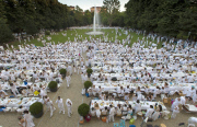 White Dinner Flash Mob at Tesoriera Park, Turin, Italy - 22 Jun 2013