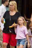 Heidi Klum Strolling with her Kids and Mother Erna