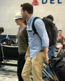 Ryan Reynolds & Blake Lively Catching A Flight In Detroit 