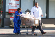 *EXCLUSIVE* Katherine Jackson goes grocery shopping in West Hills