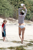 Minnie Driver and Henry have some mother-son fun in Malibu