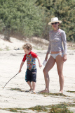 Minnie Driver and Henry have some mother-son fun in Malibu