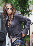 Steven Tyler Spotted leaving his Hotel in TriBeCa