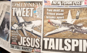 NEWSPAPERS REPORT OF PLANE CRASH