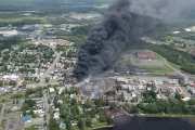 Freight train explosion, Lac-Megantic, Quebec, Canada - Jul 2013