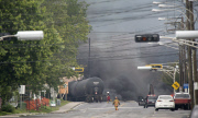 Freight train explosion, Lac-Megantic, Quebec, Canada - Jul 2013