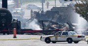 Freight train explosion, Lac-Megantic, Quebec, Canada - Jul 2013