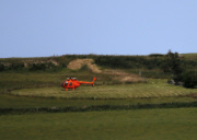 Prince William's Hired Helicopter in a Field in Anglesey, Wales, Britain - 06 Jul 2013