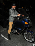 Jeremy Irons and his bike