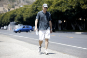 Tom Hanks sweats it all out in Malibu