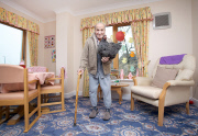 Hen Power initiative, which pairs older people in assisted living with their own chicken, Gateshead, Britain - Mar 2013