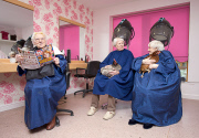 Hen Power initiative, which pairs older people in assisted living with their own chicken, Gateshead, Britain - Mar 2013