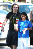 Prince and Blanket Jackson cool off with iced drinks from Starbucks 