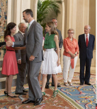 MADRID : Princess Letizia and Prince Felipe of Spain received in Audience