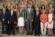 MADRID : Princess Letizia and Prince Felipe of Spain received in Audience