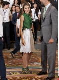MADRID : Princess Letizia and Prince Felipe of Spain received in Audience