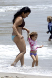*EXCLUSIVE* Levi, Vida and Livingston McConaughey hit the Beach with Grandma