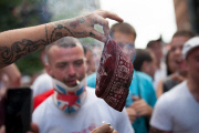 Proteste der English Defence League in Birmingham