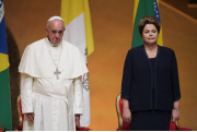 Brazil: Pope Francis and Dilma Rousseff , ceremony