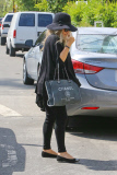 *EXCLUSIVE* Fergie and Josh Duhamel stop by their new mansion