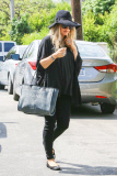 *EXCLUSIVE* Fergie and Josh Duhamel stop by their new mansion