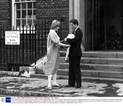 Prince William Birth And Christening June1982 Princess Of Wales Wears Pop Socks As She Leaves St Mary''s Hospital Paddington With Prince Charles And The New Baby Prince William. Independent As Ever The Princess Of Wales Made Royal History Last Night
