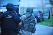 Images taken by Massachusetts State Police photographer Sgt. Sean Murphy of Boston Bomber manhunt, Boston, America - 19 Apr 2013