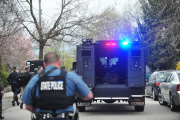 Images taken by Massachusetts State Police photographer Sgt. Sean Murphy of Boston Bomber manhunt, Boston, America - 19 Apr 2013