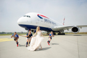 Georgia May Jagger and Rugby heavyweights launch A380 Superjumbo to Johannesburg
