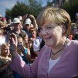 Merkel on campaign trail