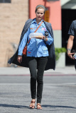 A Guant Looking Isabel Lucas Lunches with a Friend and Transports Furniture