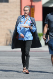 A Guant Looking Isabel Lucas Lunches with a Friend and Transports Furniture
