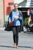 A Guant Looking Isabel Lucas Lunches with a Friend and Transports Furniture