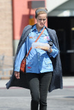 A Guant Looking Isabel Lucas Lunches with a Friend and Transports Furniture